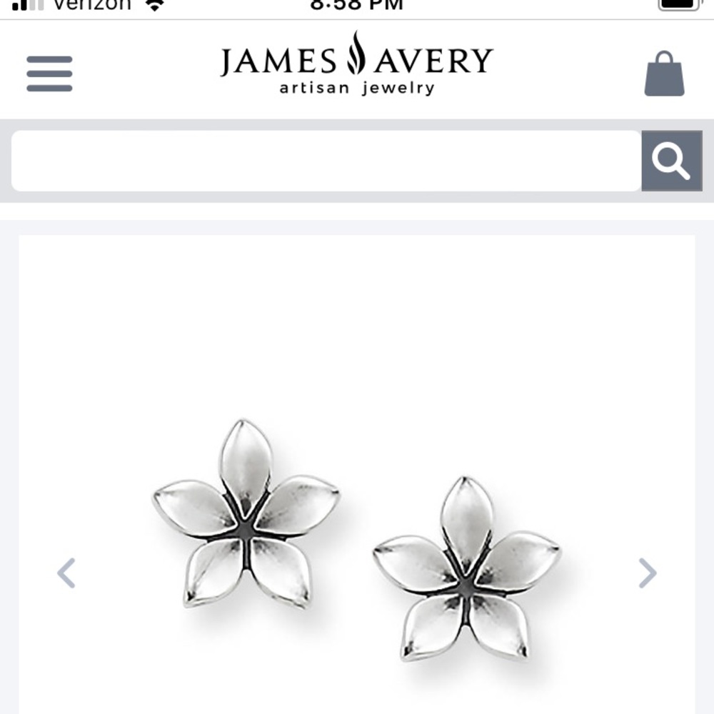 James Avery Dainty Flower Ear Posts - EUC